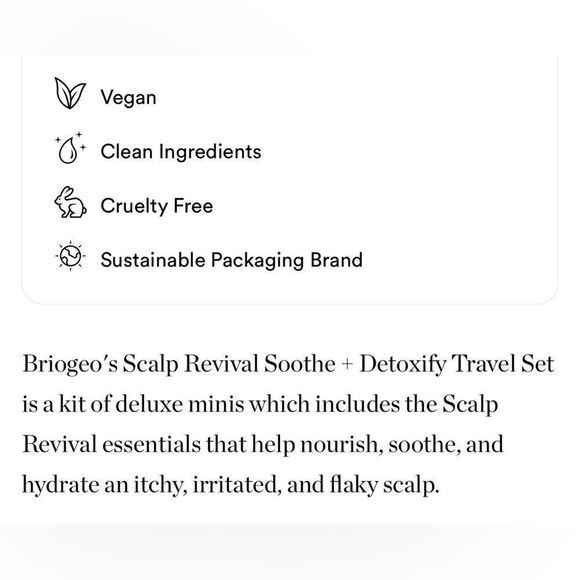 Briogeo Scalp Revival Soothe + Detoxify Travel Set 🚿 NEW Charcoal - Picture 5 of 8